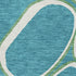 8' X 10' Teal Ivory And Green Geometric Washable Area Rug With UV Protection