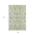 8' X 10' Artichoke Green And Ivory Animal Print Washable Area Rug With UV Protection
