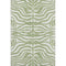 8' X 10' Artichoke Green And Ivory Animal Print Washable Area Rug With UV Protection