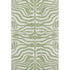 8' X 10' Artichoke Green And Ivory Animal Print Washable Area Rug With UV Protection