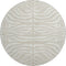 8' Beige And Ivory Animal Print Washable Round Rug With UV Protection