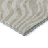 8' Beige And Ivory Animal Print Washable Round Rug With UV Protection