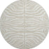 8' Beige And Ivory Animal Print Washable Round Rug With UV Protection