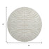 8' Beige And Ivory Animal Print Washable Round Rug With UV Protection