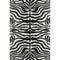 5' X 8' Black And Ivory Animal Print Washable Area Rug With UV Protection