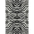 5' X 8' Black And Ivory Animal Print Washable Area Rug With UV Protection
