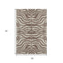 5' X 8' Brown And Beige Animal Print Washable Area Rug With UV Protection
