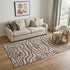 5' X 8' Brown And Beige Animal Print Washable Area Rug With UV Protection