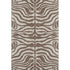 9' X 12' Brown And Beige Animal Print Washable Area Rug With UV Protection