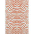 5' X 8' Coral And Ivory Animal Print Washable Area Rug With UV Protection