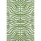 5' X 8' Green And Ivory Animal Print Washable Area Rug With UV Protection