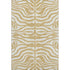 8' X 10' Gold And Ivory Animal Print Washable Area Rug With UV Protection
