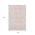 8' X 10' Pink And Ivory Animal Print Washable Area Rug With UV Protection