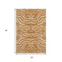 5' X 8' Rust And Beige Animal Print Washable Area Rug With UV Protection