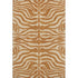 5' X 8' Rust And Beige Animal Print Washable Area Rug With UV Protection