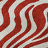 8' Red And Ivory Animal Print Washable Round Rug With UV Protection