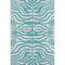 8' X 10' Teal And Ivory Animal Print Washable Area Rug With UV Protection