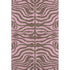 5' X 8' Brown And Pink Animal Print Washable Area Rug With UV Protection
