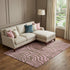 8' X 10' Brown And Pink Animal Print Washable Area Rug With UV Protection