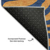 5' X 8' Navy Blue And Orange Animal Print Washable Area Rug With UV Protection