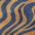 5' X 8' Navy Blue And Orange Animal Print Washable Area Rug With UV Protection