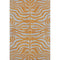 5' X 8' Orange And Gray Animal Print Washable Area Rug With UV Protection