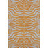 5' X 8' Orange And Gray Animal Print Washable Area Rug With UV Protection