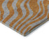 5' X 8' Orange And Gray Animal Print Washable Area Rug With UV Protection