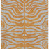 5' X 8' Orange And Gray Animal Print Washable Area Rug With UV Protection