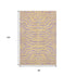 8' X 10' Peach And Lavender Animal Print Washable Area Rug With UV Protection