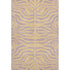 8' X 10' Peach And Lavender Animal Print Washable Area Rug With UV Protection