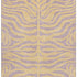 8' X 10' Peach And Lavender Animal Print Washable Area Rug With UV Protection