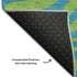 8' X 10' Teal And Lime Green Animal Print Washable Area Rug With UV Protection