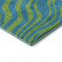 8' X 10' Teal And Lime Green Animal Print Washable Area Rug With UV Protection