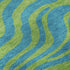 8' X 10' Teal And Lime Green Animal Print Washable Area Rug With UV Protection