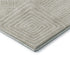 8' Beige And Ivory Geometric Washable Round Rug With UV Protection