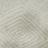 8' Beige And Ivory Geometric Washable Round Rug With UV Protection