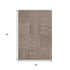 5' X 8' Brown And Beige Geometric Washable Area Rug With UV Protection