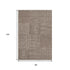 8' X 10' Brown And Beige Geometric Washable Area Rug With UV Protection