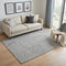 5' X 8' Charcoal And Ivory Geometric Washable Area Rug With UV Protection