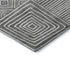 5' X 8' Charcoal And Ivory Geometric Washable Area Rug With UV Protection