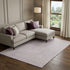 8' X 10' Lavender And Ivory Geometric Washable Area Rug With UV Protection