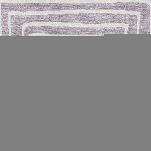 8' X 10' Lavender And Ivory Geometric Washable Area Rug With UV Protection