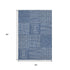 5' X 8' Navy Blue And Ivory Geometric Washable Area Rug With UV Protection