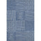 5' X 8' Navy Blue And Ivory Geometric Washable Area Rug With UV Protection
