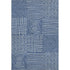 9' X 12' Navy Blue And Ivory Geometric Washable Area Rug With UV Protection