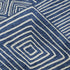 9' X 12' Navy Blue And Ivory Geometric Washable Area Rug With UV Protection