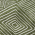 8' Olive Green And Ivory Geometric Washable Round Rug With UV Protection