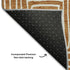 8' Rust And Beige Geometric Washable Round Rug With UV Protection