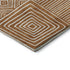 8' Rust And Beige Geometric Washable Round Rug With UV Protection